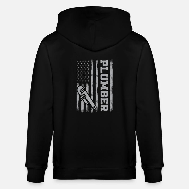 Plombier États-Unis - Veste à capuche bio CULTIVATOR Stanley/Stella Unisexe - noir