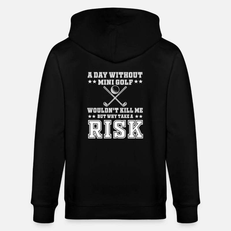 Lustiger Minigolf Spruch - Stanley/Stella Unisex Bio-Kapuzenjacke CULTIVATOR  - Schwarz
