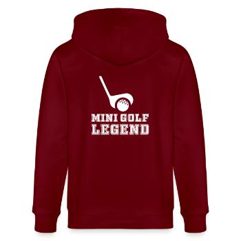 Minigolf Légende - Veste à capuche bio CULTIVATOR Stanley/Stella Unisexe - bordeaux - Dos - Anna (173cm)