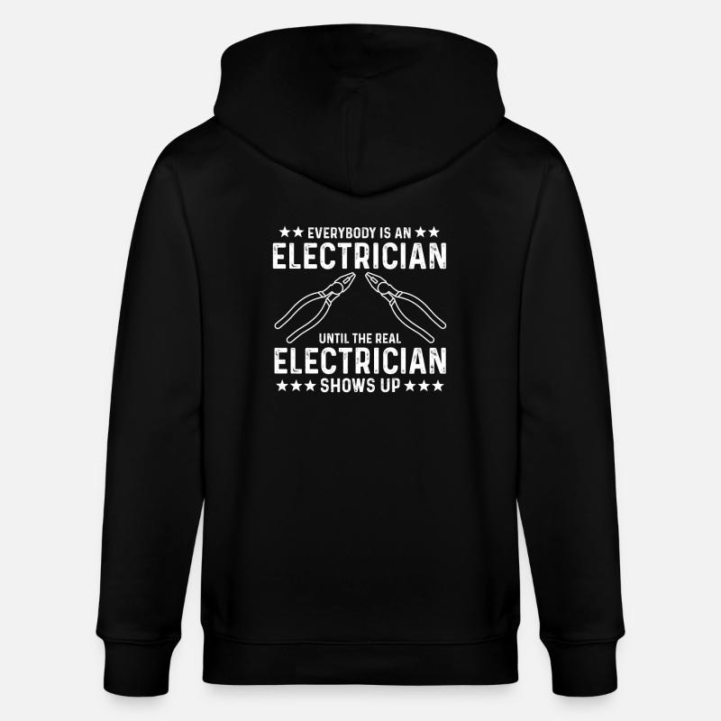 Drôle de design d’électricien - Veste à capuche bio CULTIVATOR Stanley/Stella Unisexe - noir