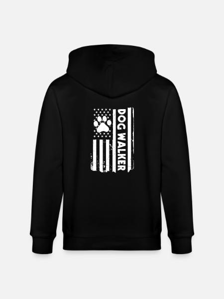 USA Flag Dog Exporters - Stanley/Stella CULTIVATOR  Unisex Organic Hooded Jacket - black