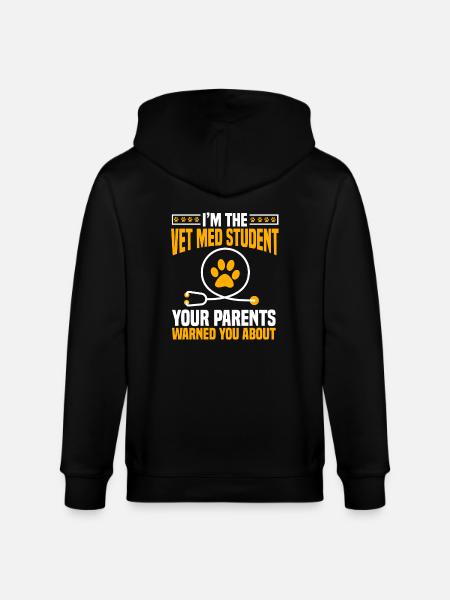 Fun Veterinary Medicine Design - Stanley/Stella CULTIVATOR Unisex Organic Hooded Jacket - black