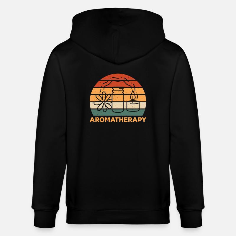 Conception d’aromathérapie rétro - Veste à capuche bio CULTIVATOR Stanley/Stella Unisexe - noir