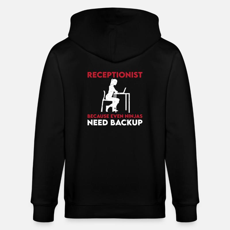 Drôle de réceptionniste disant - Veste à capuche bio CULTIVATOR Stanley/Stella Unisexe - noir