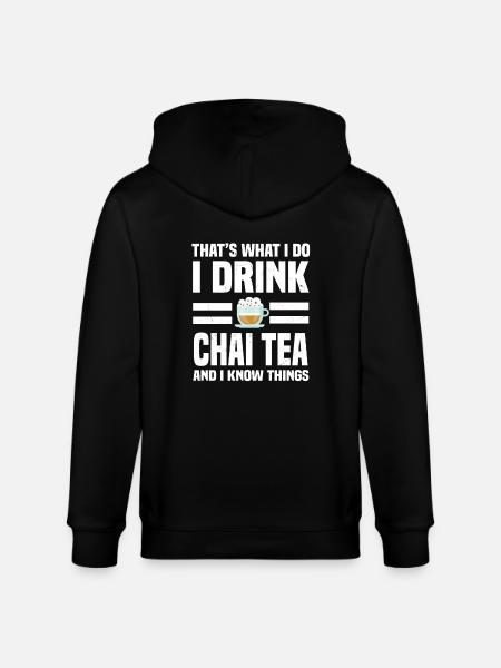 Cool Chai Tea Saying - Stanley/Stella CULTIVATOR Unisex Organic Hooded Jacket - black