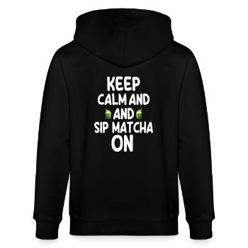 Matcha - Stanley/Stella Unisex Bio-Kapuzenjacke CULTIVATOR  - Schwarz - Hinten - Anna (173cm)