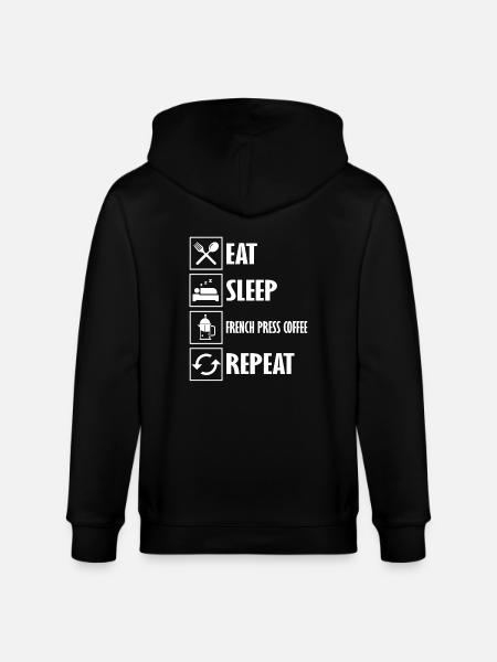 French pressed coffee - Stanley/Stella CULTIVATOR  Unisex Organic Hooded Jacket - black
