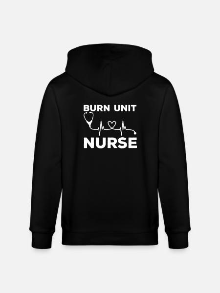 Burn Nurse Gift - Stanley/Stella CULTIVATOR Unisex Organic Hooded Jacket - black