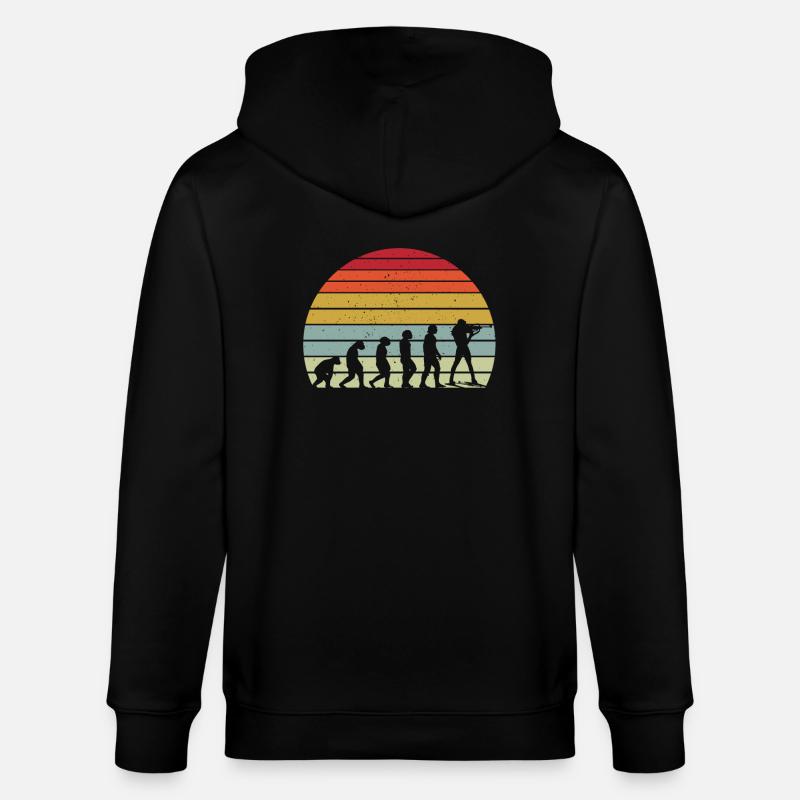 Évolution du biathlon - Veste à capuche bio CULTIVATOR Stanley/Stella Unisexe - noir