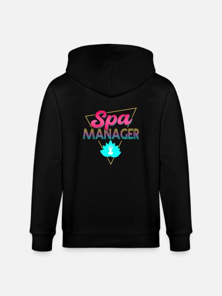 80s Retro Spa Manager Outfit - Stanley/Stella CULTIVATOR  Unisex Organic Hooded Jacket - black