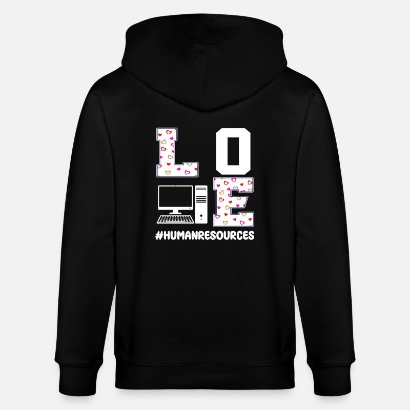 Chère Ressources Humaines Saint-Valentin - Veste à capuche bio CULTIVATOR Stanley/Stella Unisexe - noir