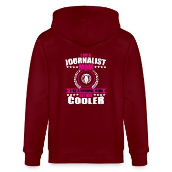 Chemise de maman journaliste - Veste à capuche bio CULTIVATOR Stanley/Stella Unisexe - bordeaux - Dos - Anna (173cm)