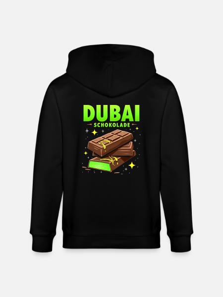 Dubai Chocolate - Funny Saying - Stanley/Stella CULTIVATOR Unisex Organic Hooded Jacket - black