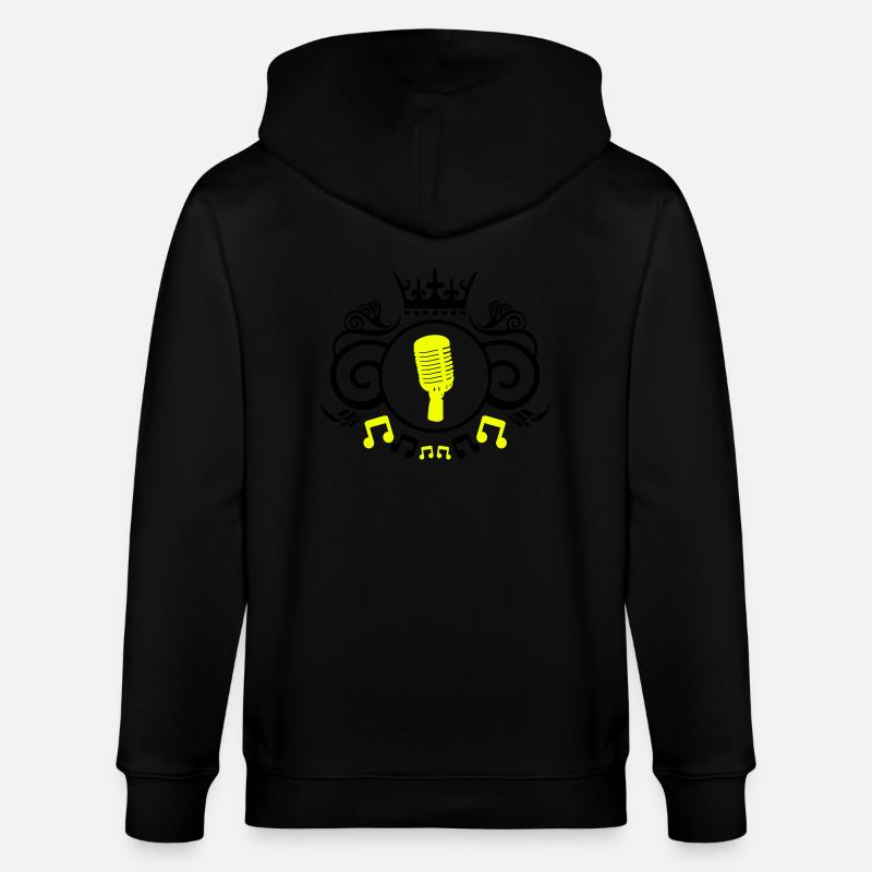 Écusson du microphone - Veste à capuche bio CULTIVATOR Stanley/Stella Unisexe - noir