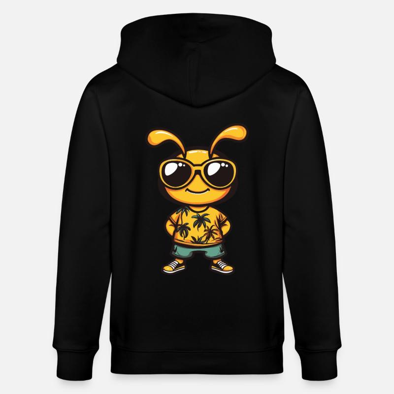 Fourmi Drôle d’été - Veste à capuche bio CULTIVATOR Stanley/Stella Unisexe - noir