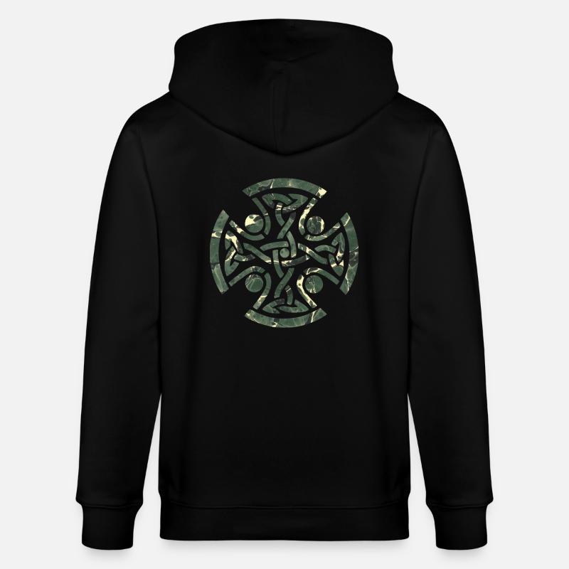 noeud celtique 11 e 226 - Veste à capuche bio CULTIVATOR Stanley/Stella Unisexe - noir