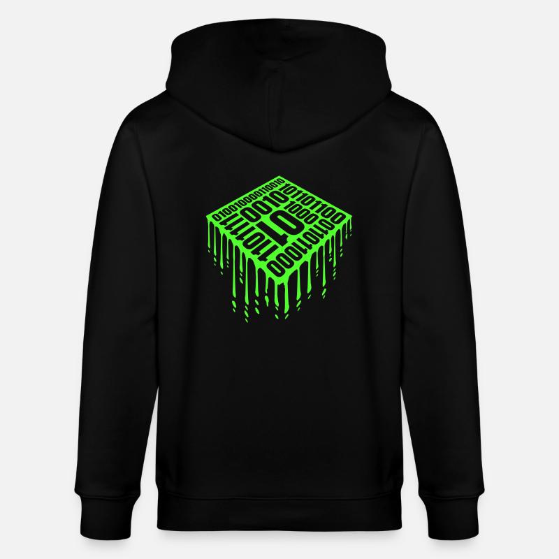 Binär Code Programm Sprache - Stanley/Stella Unisex Bio-Kapuzenjacke CULTIVATOR  - Schwarz