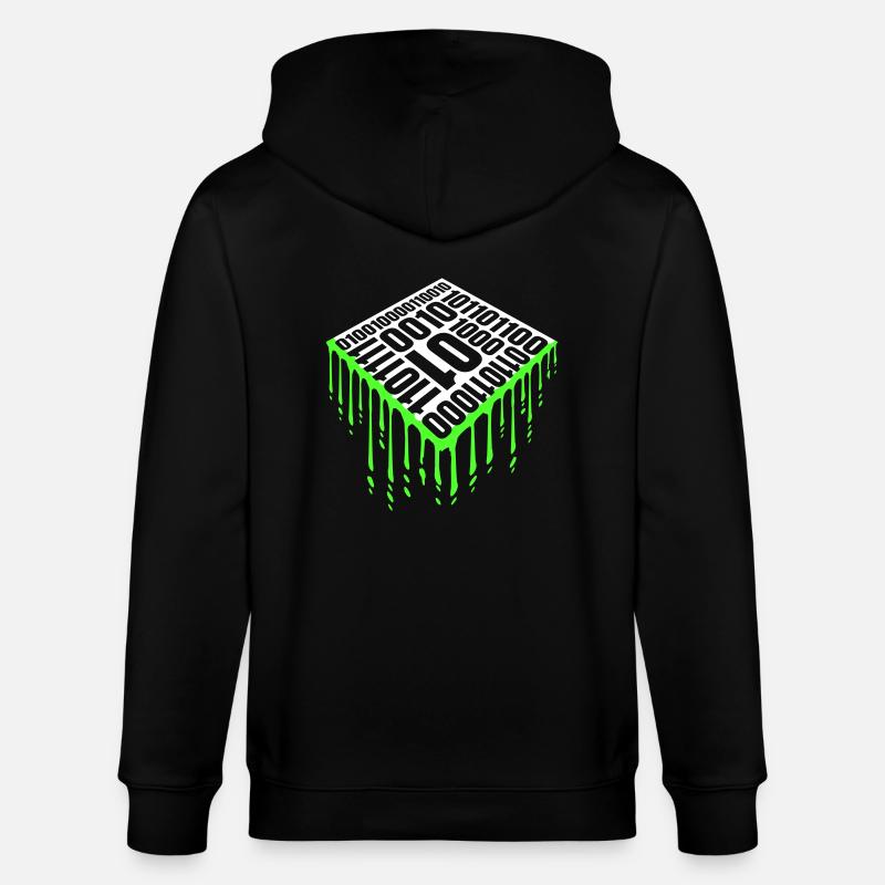 Binär Code Programm Sprache - Stanley/Stella Unisex Bio-Kapuzenjacke CULTIVATOR  - Schwarz