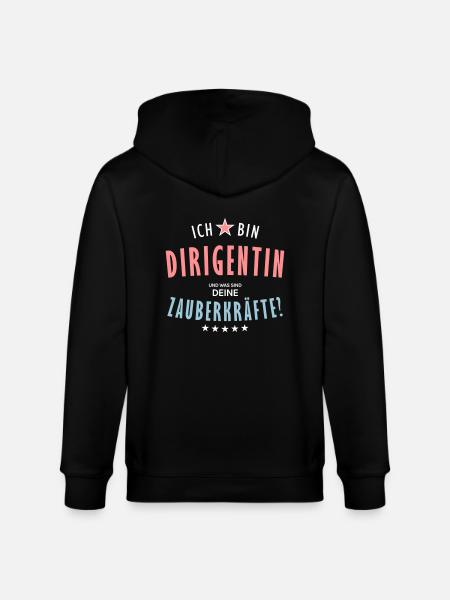 Dirigentin Beruf - Geschenk - Stanley/Stella Unisex Bio-Kapuzenjacke CULTIVATOR - Schwarz