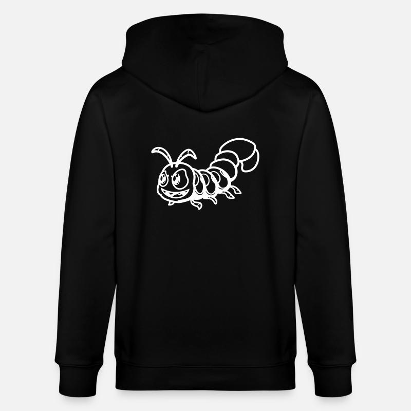 tausendfüßler comic - Stanley/Stella Unisex Bio-Kapuzenjacke CULTIVATOR  - Schwarz