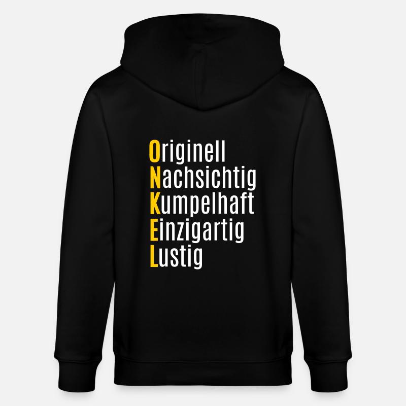 Bester Onkel Geschenk lustige Geschenkidee - Stanley/Stella Unisex Bio-Kapuzenjacke CULTIVATOR  - Schwarz