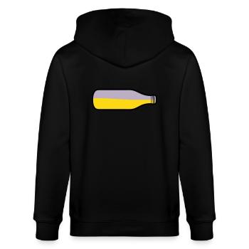 Lying beer bottle - Stanley/Stella CULTIVATOR  Unisex Organic Hooded Jacket - black - Back - Anna (173cm)