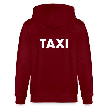 Taxi - Stanley/Stella Unisex Bio-Kapuzenjacke CULTIVATOR  - Burgunderrot - Hinten - Anna (173cm)
