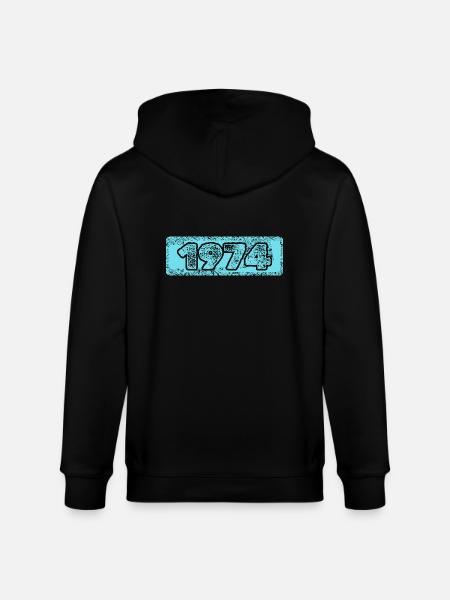 Year 1974 - Stanley/Stella CULTIVATOR  Unisex Organic Hooded Jacket - black