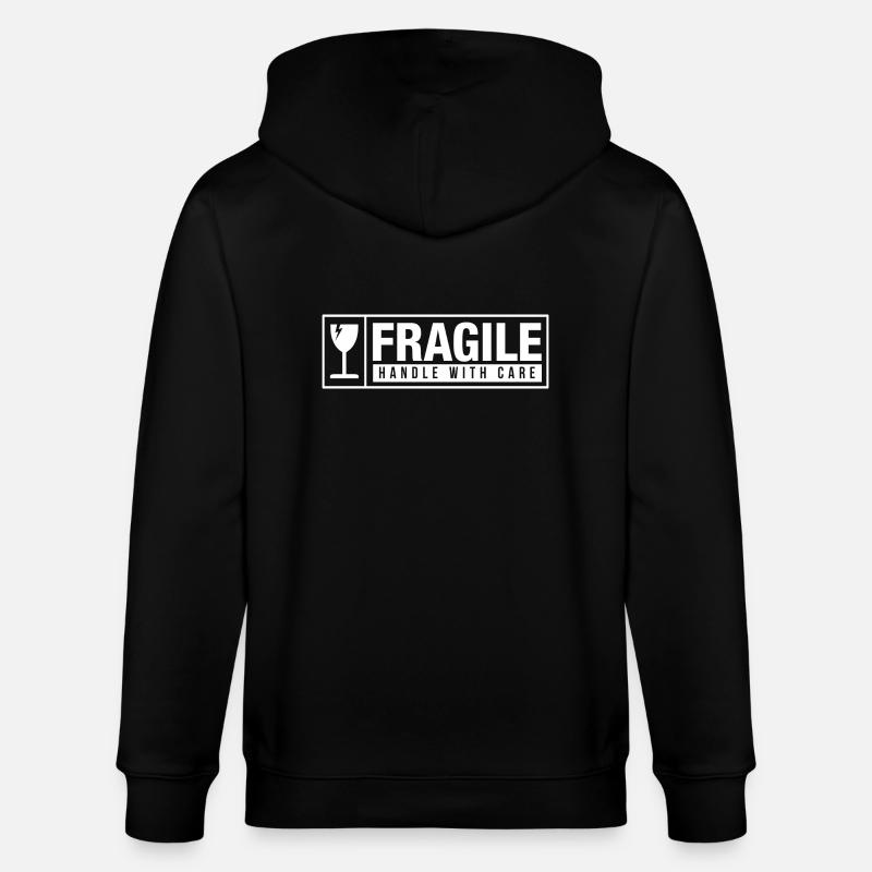 Fragile Handle With Care - Veste à capuche bio CULTIVATOR Stanley/Stella Unisexe - noir