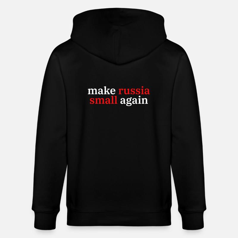 make russia small again - Stanley/Stella Unisex Bio-Kapuzenjacke CULTIVATOR  - Schwarz