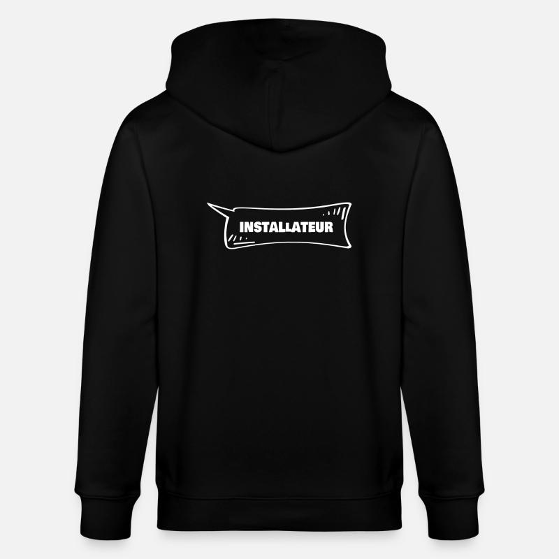 Gift for installer - Stanley/Stella CULTIVATOR Unisex Organic Hooded Jacket - black
