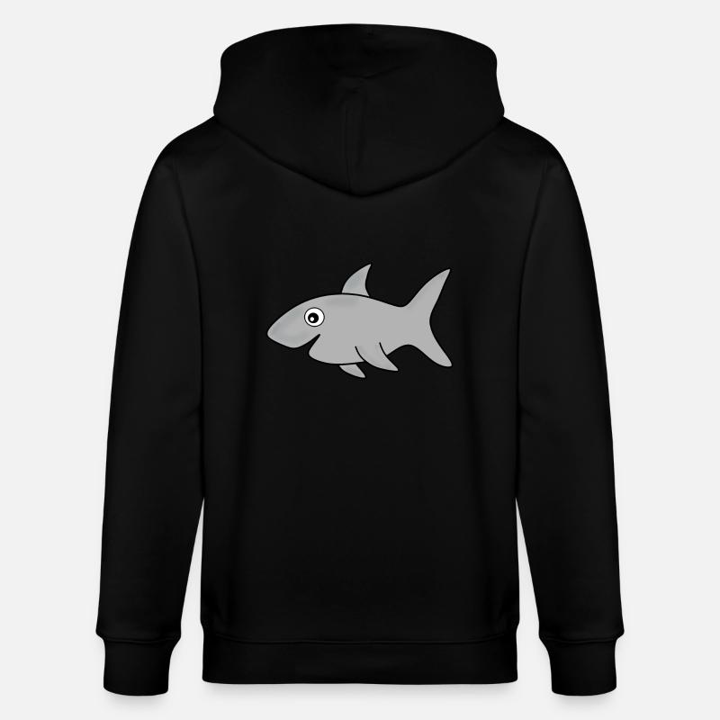Requin Requins Pêche Poisson - Veste à capuche bio CULTIVATOR Stanley/Stella Unisexe - noir