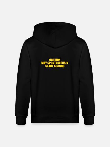 may spontaneously start singing - Stanley/Stella CULTIVATOR Unisex Organic Hooded Jacket - black