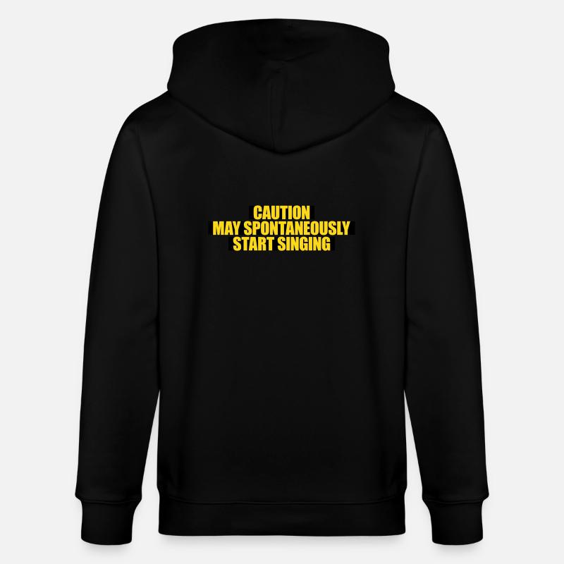 may spontaneously start singing - Stanley/Stella Unisex Bio-Kapuzenjacke CULTIVATOR  - Schwarz