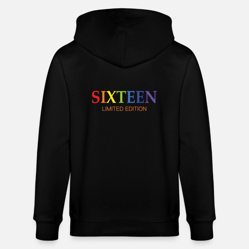 Idée cadeau 16e anniversaire - Veste à capuche bio CULTIVATOR Stanley/Stella Unisexe - noir