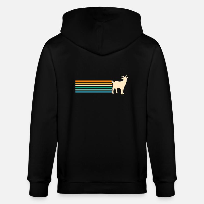 Ziegen - Stanley/Stella Unisex Bio-Kapuzenjacke CULTIVATOR  - Schwarz