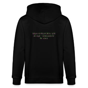 Hilfe für Galgos - Stanley/Stella Unisex Bio-Kapuzenjacke CULTIVATOR  - Schwarz - Hinten - Anna (173cm)