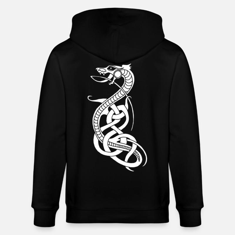 Serpent blanc infini - Veste à capuche bio CULTIVATOR Stanley/Stella Unisexe - noir