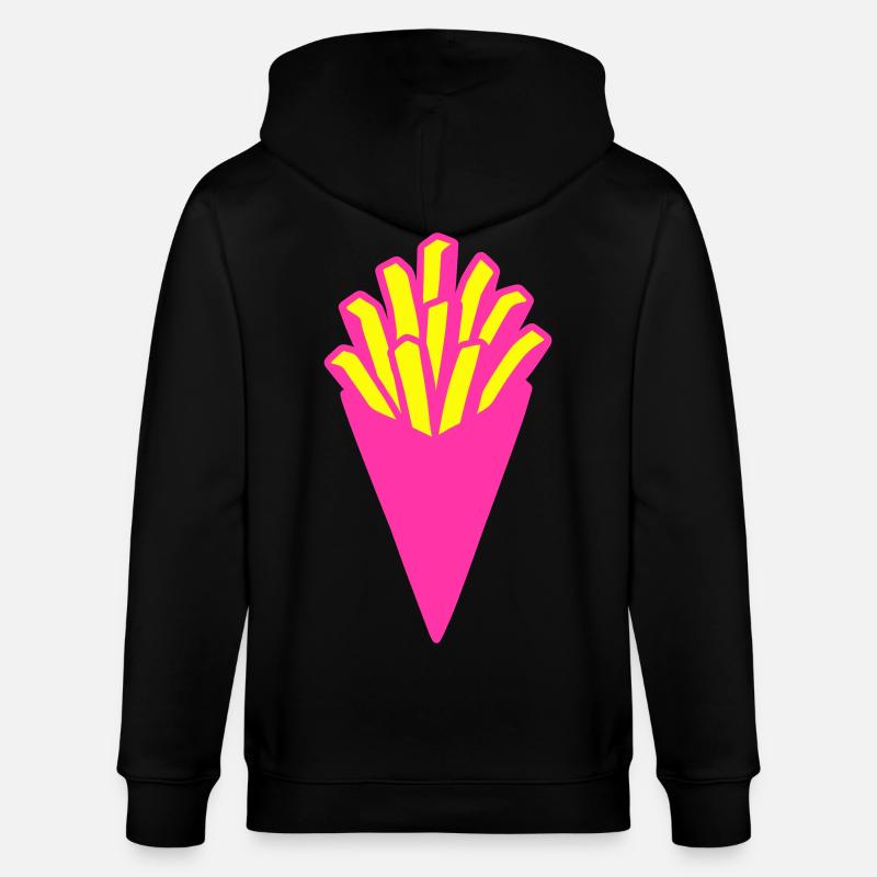 Pop-Art Pommes - Stanley/Stella Unisex Bio-Kapuzenjacke CULTIVATOR  - Schwarz