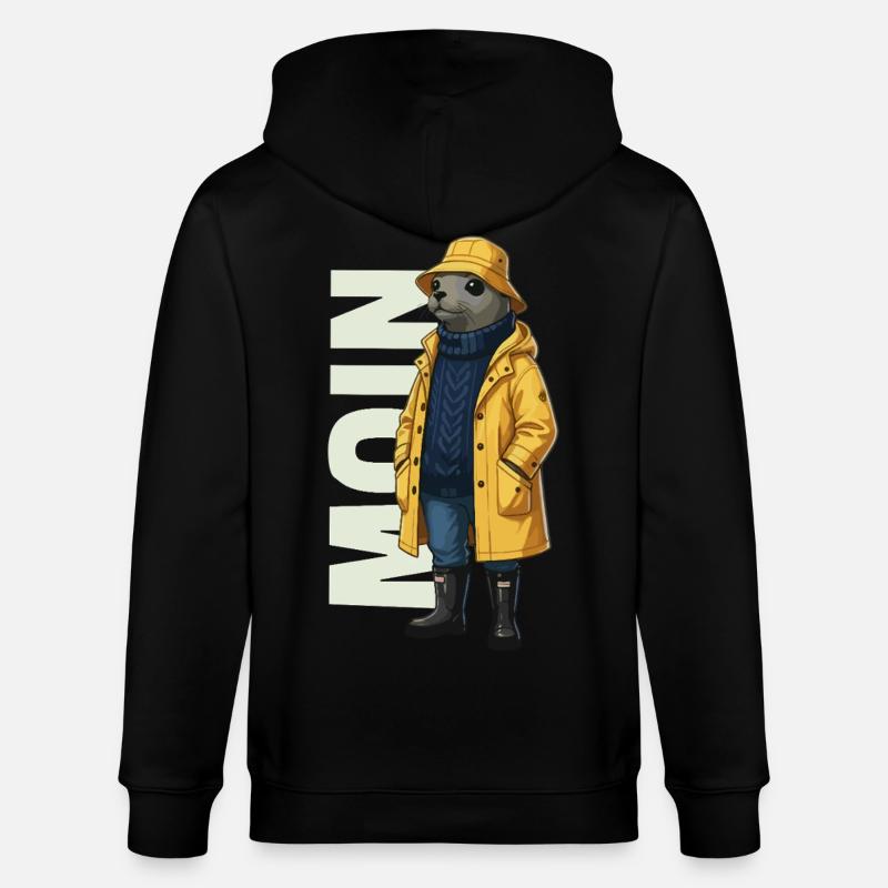 Seal Moin – Conception d’imperméable - Veste à capuche bio CULTIVATOR Stanley/Stella Unisexe - noir