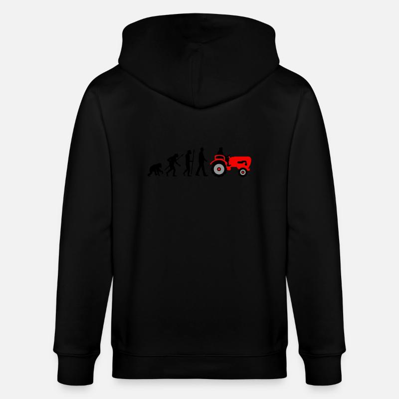 evolution_bauer_mit_traktor_032013_a_3c - Stanley/Stella CULTIVATOR  Unisex Organic Hooded Jacket - black