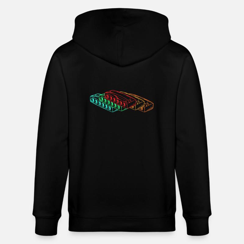 Harmonica Harmonica - Veste à capuche bio CULTIVATOR Stanley/Stella Unisexe - noir