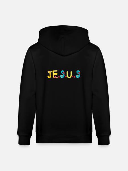 Jesus - Stanley/Stella Unisex Bio-Kapuzenjacke CULTIVATOR - Schwarz