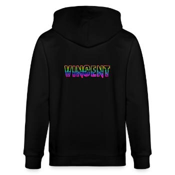 vincent rs rainbow - Stanley/Stella CULTIVATOR  Unisex Organic Hooded Jacket - black - Back - Anna (173cm)
