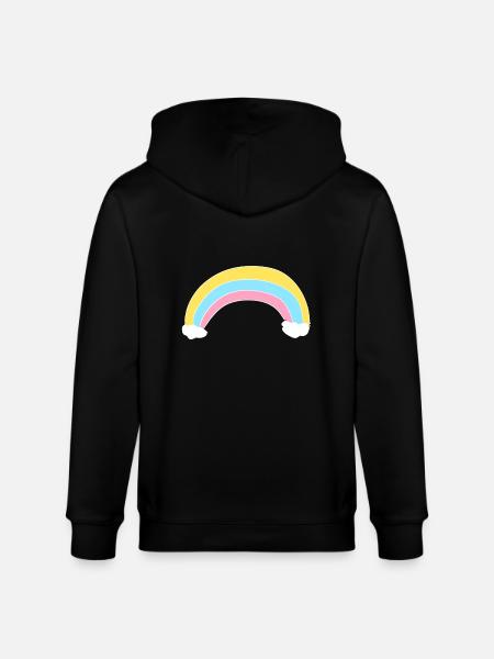 Rainbow icon clouds - Stanley/Stella CULTIVATOR  Unisex Organic Hooded Jacket - black