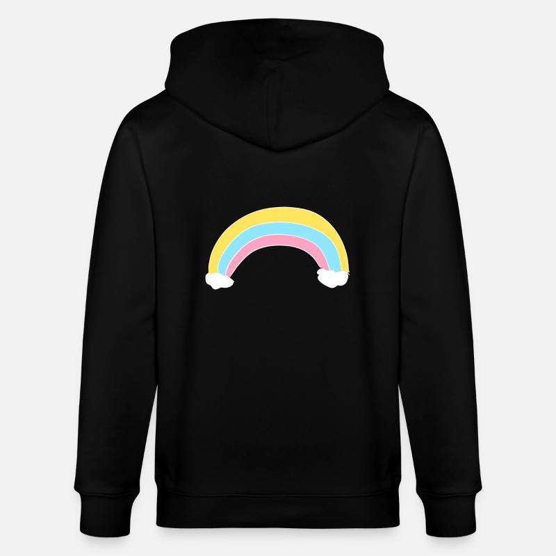 Rainbow icon clouds - Stanley/Stella CULTIVATOR  Unisex Organic Hooded Jacket - black