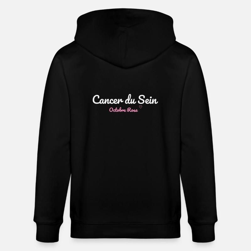 Cancer du Sein octobre rose - Veste à capuche bio CULTIVATOR Stanley/Stella Unisexe - noir