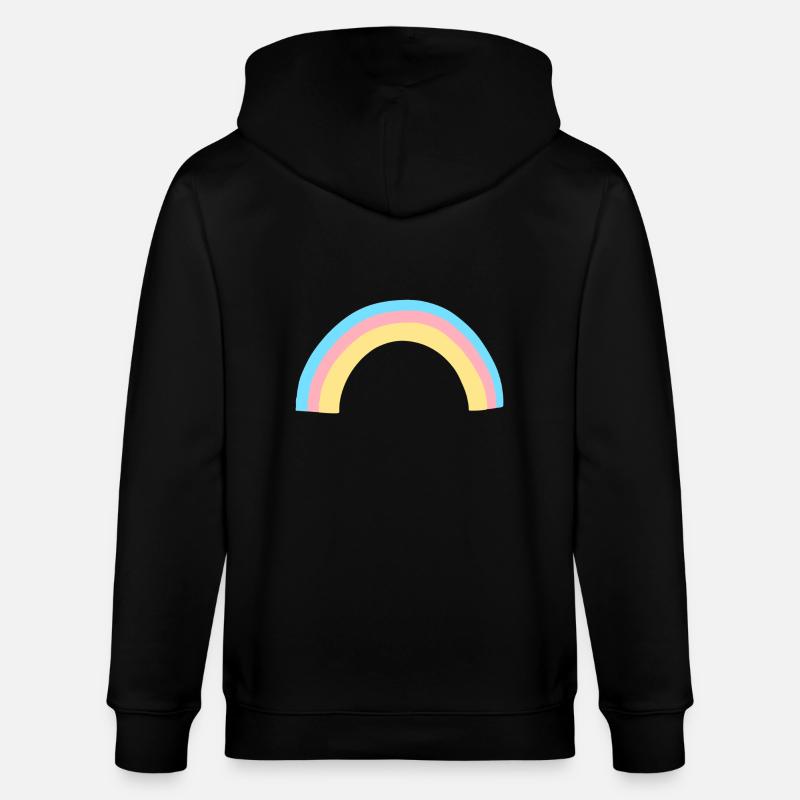 regenbogen form symbol bunt - Stanley/Stella Unisex Bio-Kapuzenjacke CULTIVATOR  - Schwarz