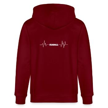 Isabell as a first name - Stanley/Stella CULTIVATOR  Unisex Organic Hooded Jacket - burgundy - Back - Anna (173cm)
