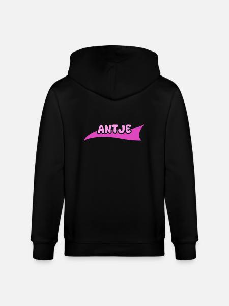 First name Antje - Stanley/Stella CULTIVATOR  Unisex Organic Hooded Jacket - black